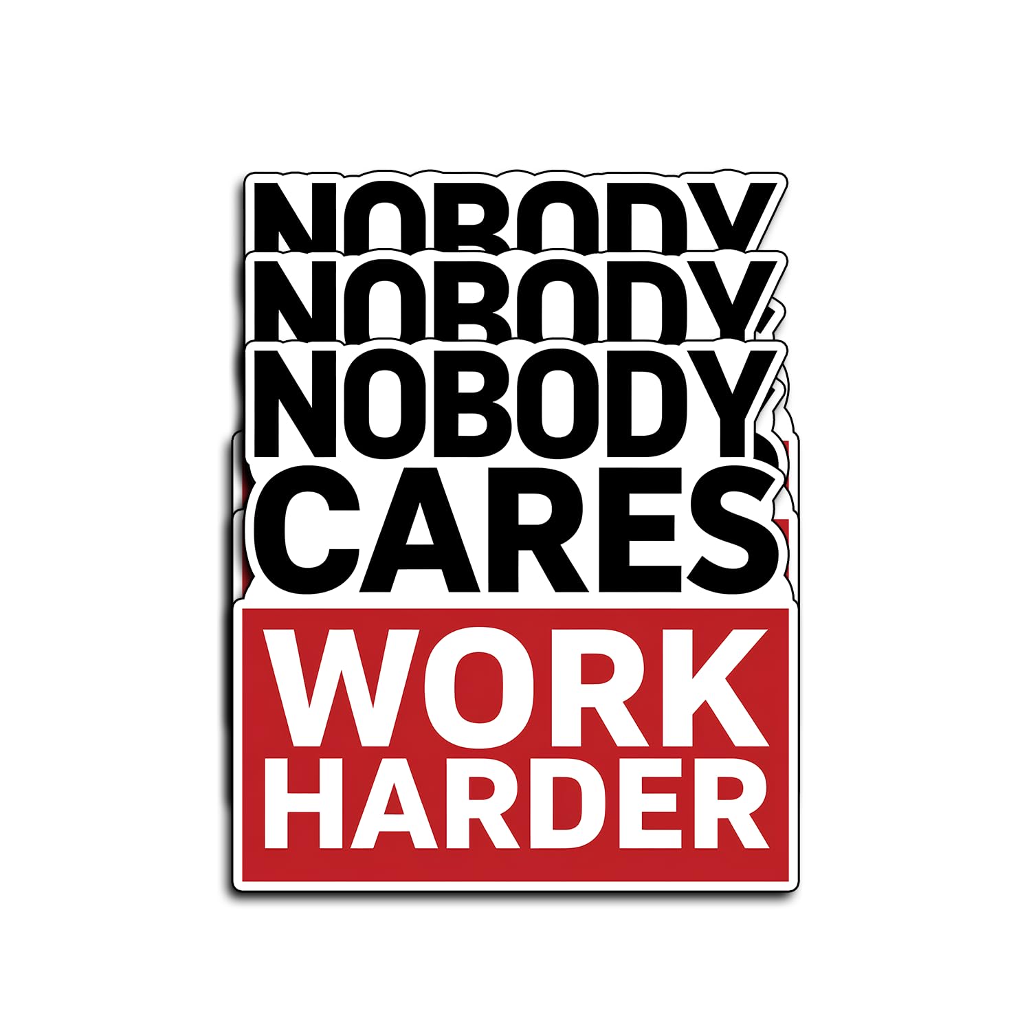 Photo 1 of (3Pcs) Nobody Cares Work Harder Sticker Motivational Quote Vinyl Decal Waterproof Laptop Water Bottle Tumbler Gym Office Hustle Mindset Inspirational Stickers Adults Students Coworkers Decor 3 Inch