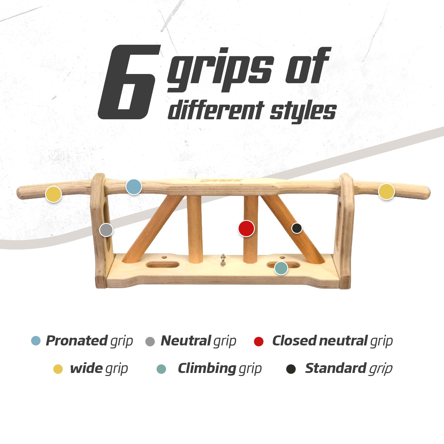 Gorletic - Barra de Dominadas Titan Pared sobre Puerta, Pulls up Bar, Múltiples agarres| Montaje Fácil | Antideslizante | Hasta 130 kg