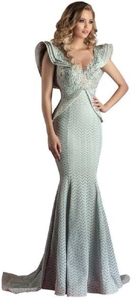 Women's Short Sleeve Evening Gown