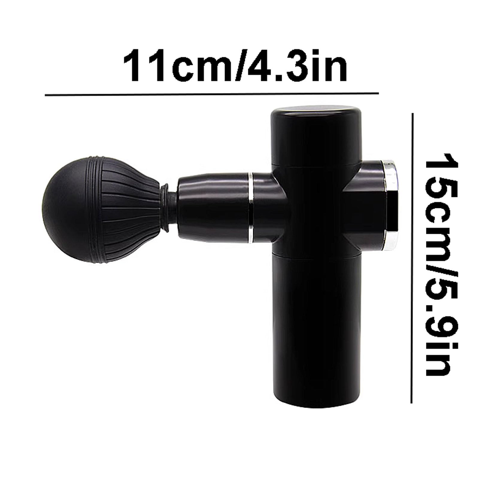 Silenciar Pistola de masaje de plástico con 4 velocidades, silenciosa, de bolsillo, for tejido profundo, for cuerpo, piernas, hombros y espalda. pequeño(Groen)