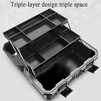 Amazon.co.jp: 3段厚PPプラスチック工具箱 ポータブル ツールボックス