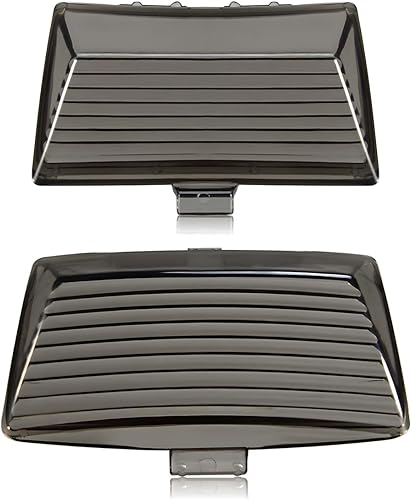 Benlari Cubierta de lente ahumada para motocicleta, cubierta delantera y trasera, compatible con Harley Davidson Electra Glide Road King Heritage