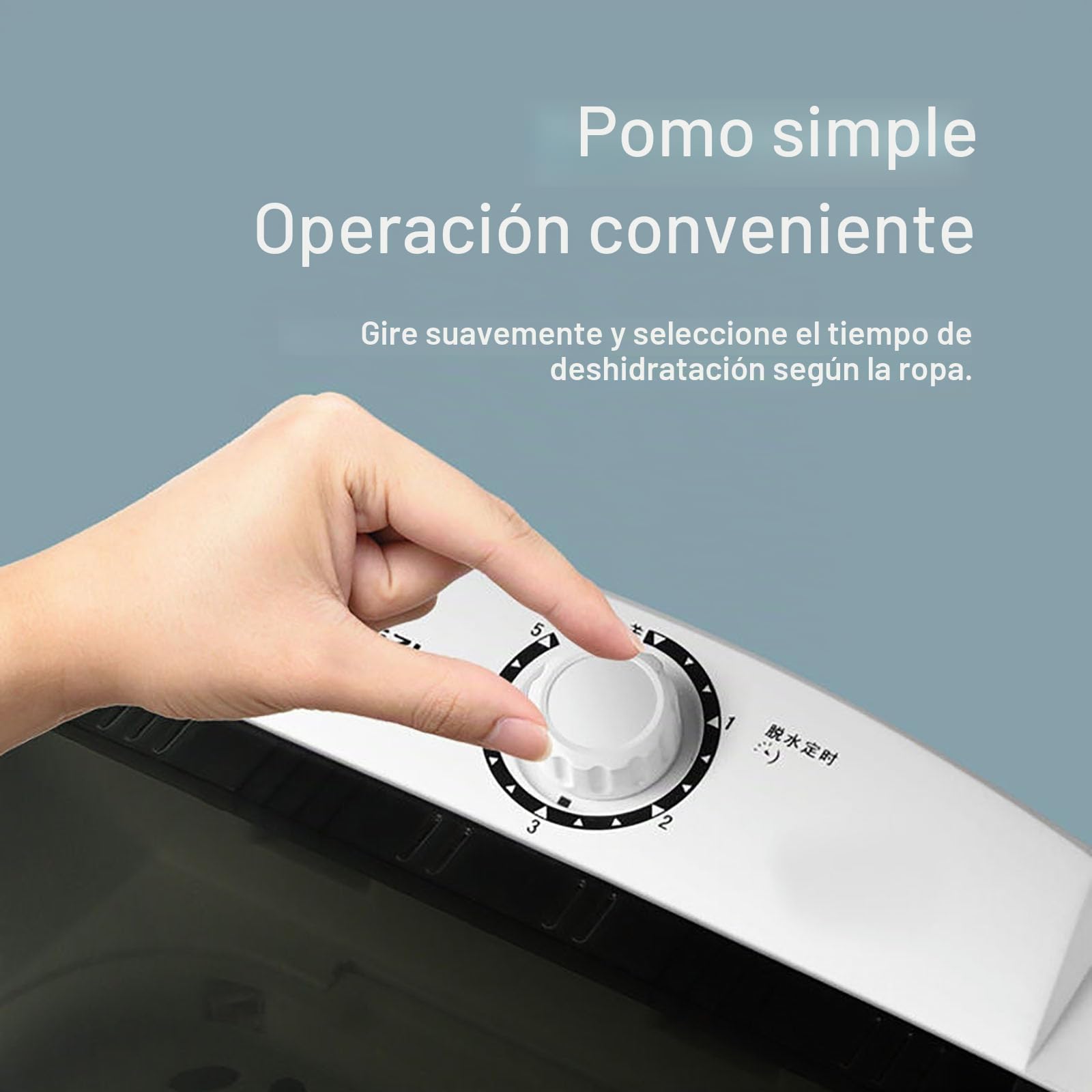 Secadora portátil con tambor de acero inoxidable, ciclo de 5 minutos de eficiencia energética, ideal para espacios compactos y uso al aire libre