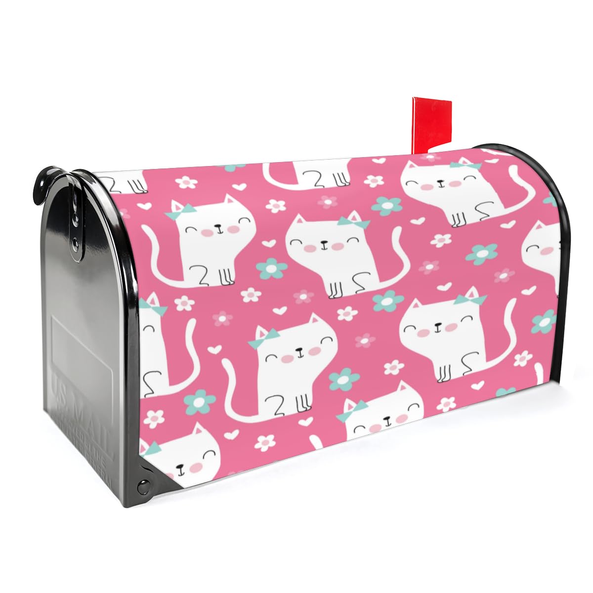 Granbey Funny Cat Mailbox Cover - Waterproof Magnetic Cover, Orange Cat 'Get Me Out' Design, 18x21 Inch