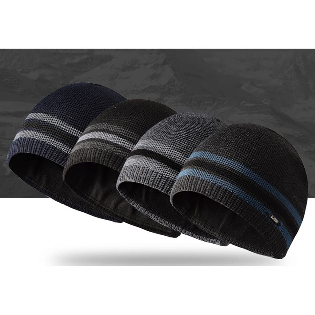 Inverno Caldo in Pile Berretti for Le Donne Uomini a Strisce Modello Moda Maglia Cappello a Maglia Maschio all'aperto Ciclismo Cappelli Cofano(Blue,White)