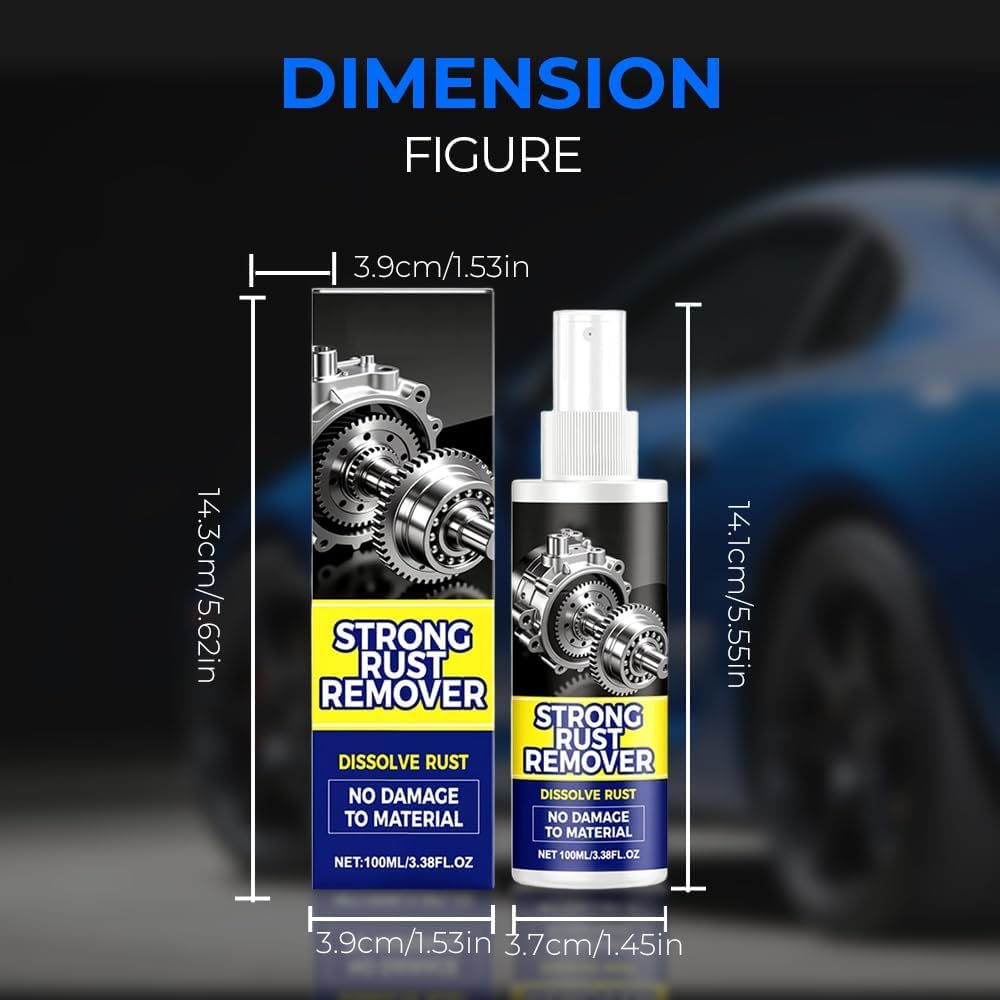Rust Remover Spray for Metal, Multipurpose Rust Stain Remover, Heavy Duty Metal Cleaner, Rust Remover Spray, for Metals, Tools, Cars, Chains,Iron Out Rust Remover — view 7