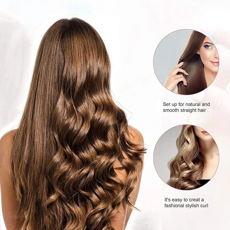 Alisador inalámbrico 2 en 1 con diamantes de imitación eléctrico USB mini cepillo alisador de pelo, calor rápido, antiquemaduras, alisador de pelo para mujeres
