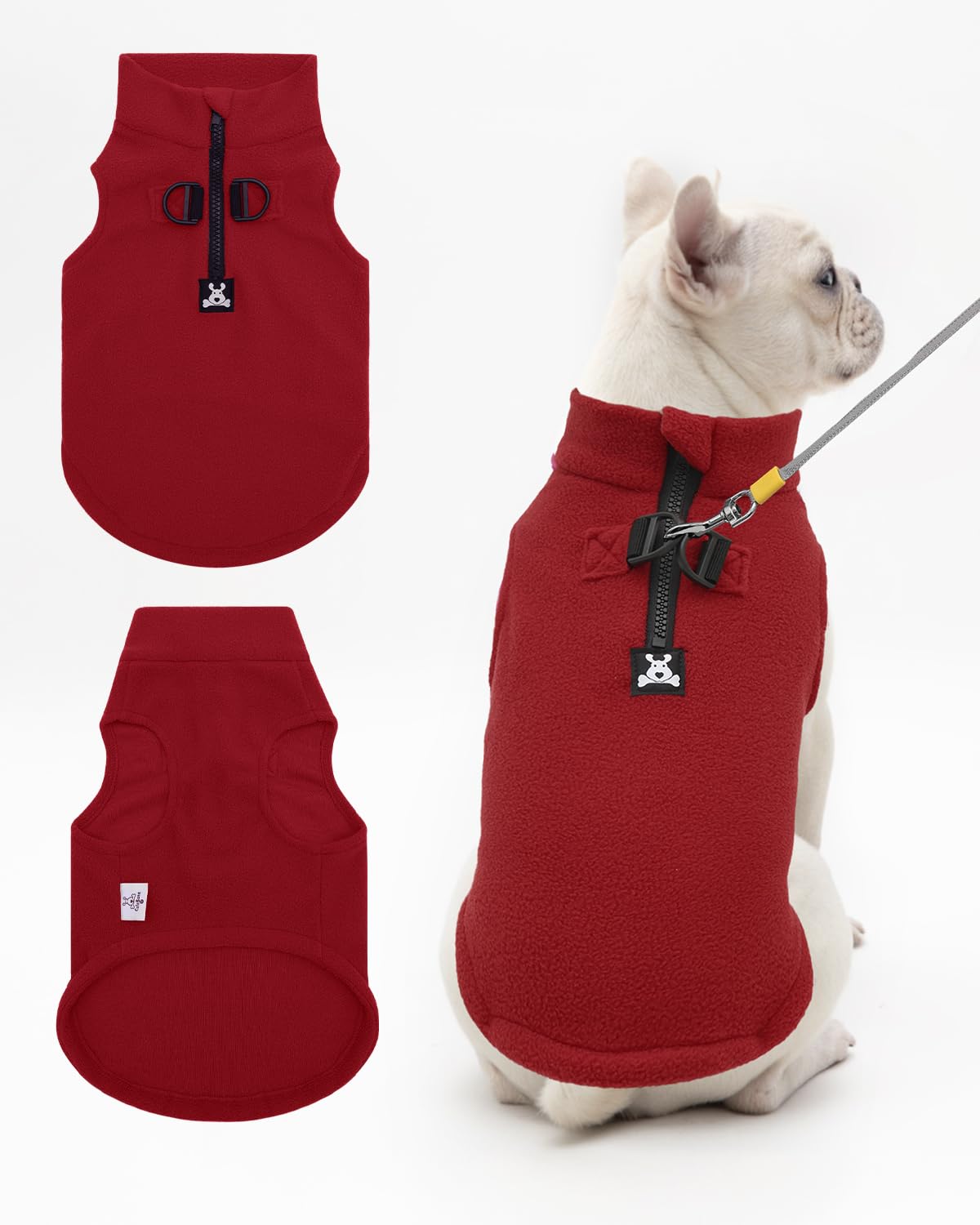 Pull en polaire pour chien col roulé pour stopper les frissons en hiver