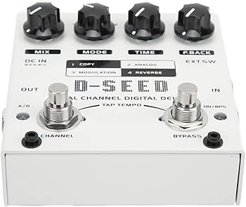 Amazon | ディレイエフェクト、4モード エフェクター 17ms-1000ms