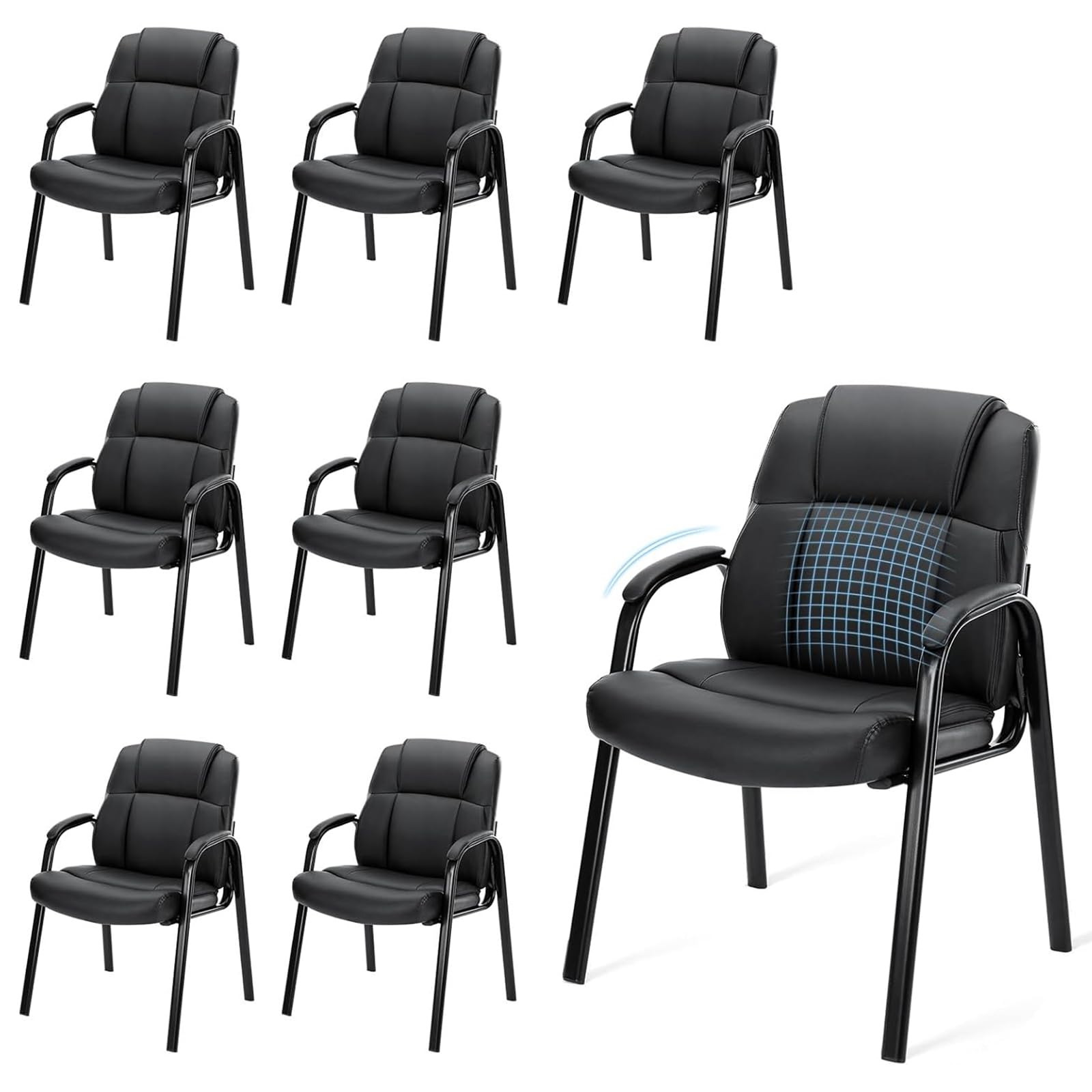 Sweetcrispy PU Leather Guest Chair