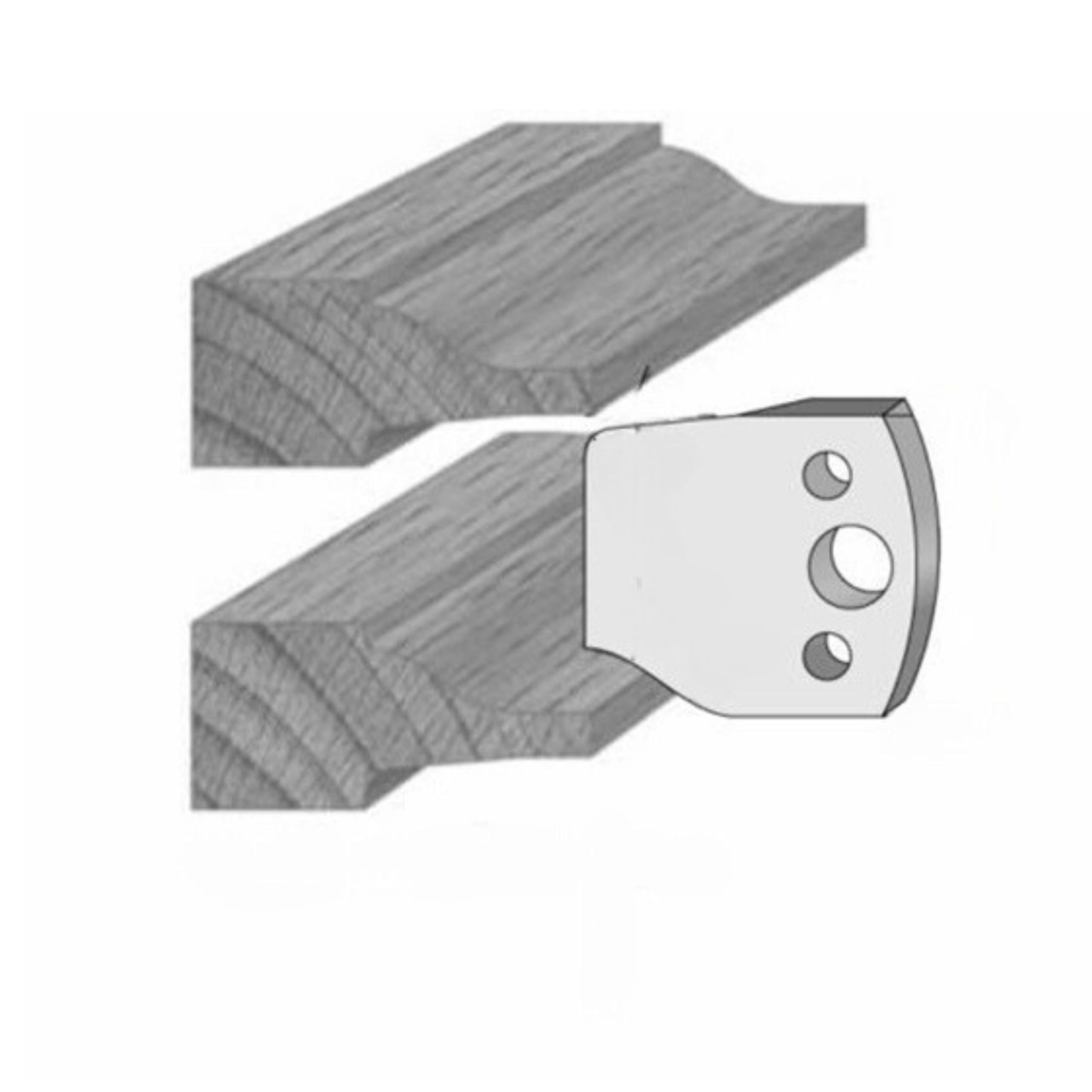 "Xcalibur Tooling 40mm Euro Spindle Moulder Cutter Limiters  Profile 100, Pack of 2 Precision Steel Blades for Euro Limiter Blocks" — image 1