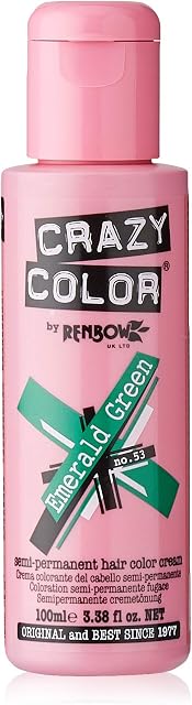 Renbow Crazy Color Semi-Permanent Hair Color Dye Emerald Green 53  100ml