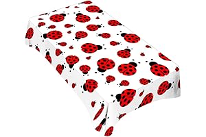 TKS MITLAN Red Ladybug Tablecloth Decor Cute Small Dots Fun Table Cloth