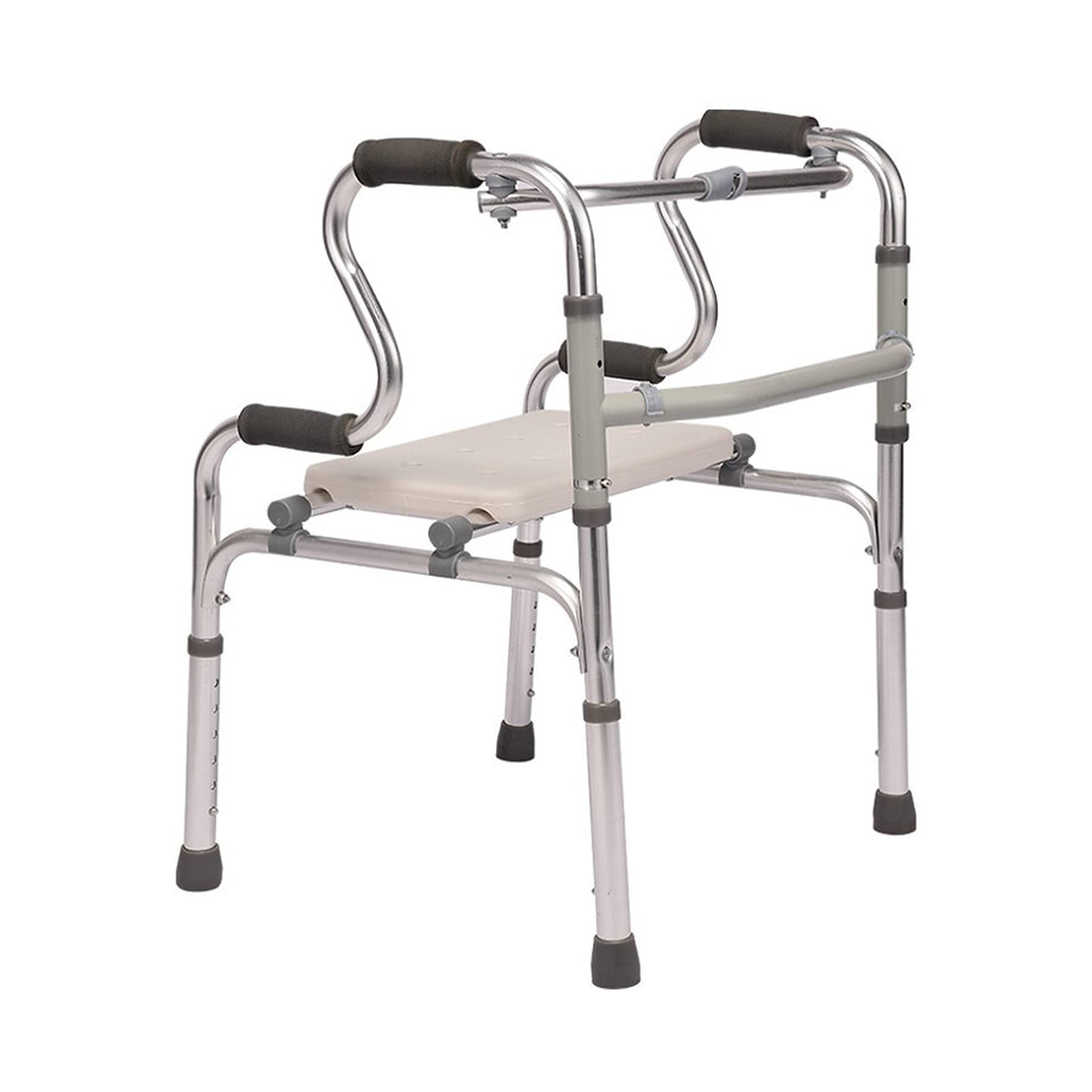 Andadores Adultos Andador Ancianos Altura Regulable Mayores Minusválidos o Ancianos Andador Caminador de Aluminio Ayuda para Caminar Ligero Plegable Apto para Parálisis