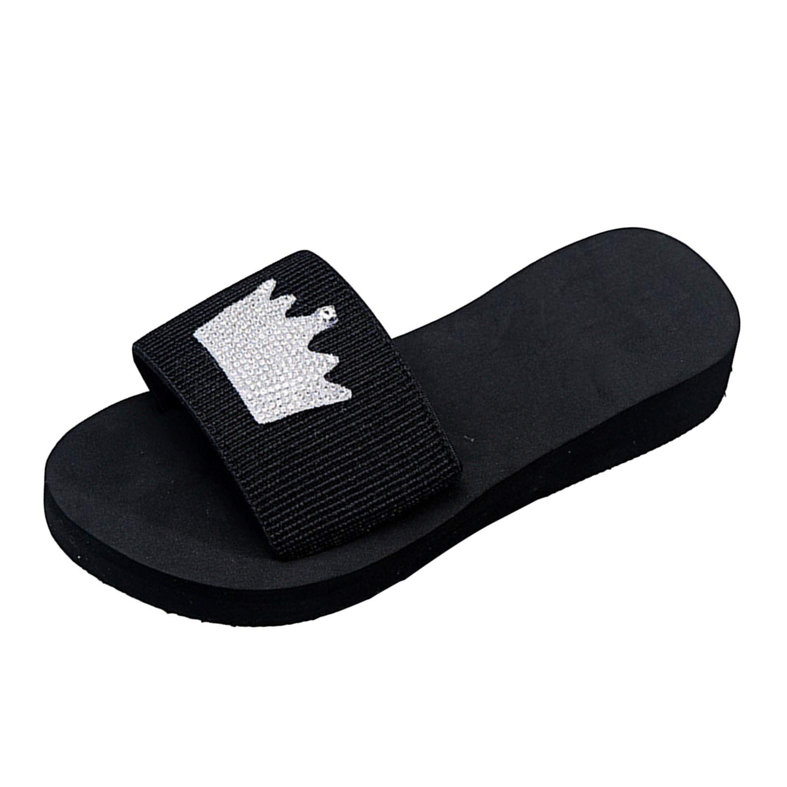 AnFeng Womens Platform Flip Flop Summer Beach Sandals Bridesmaid Dressy Shoes Comfortable Yoga Slippers Black 8