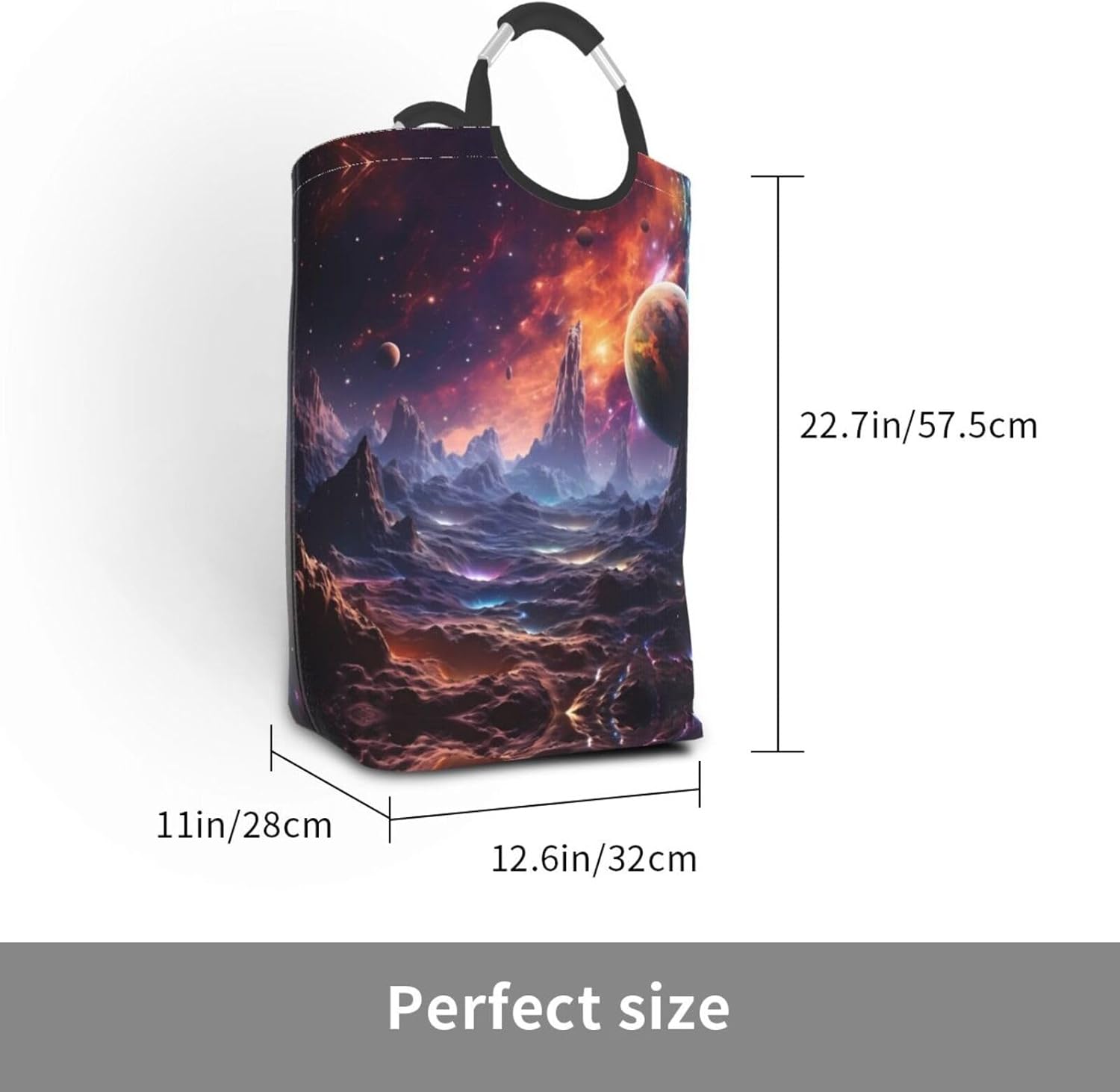 Fantasy World Square storage bag 50L, suitable for multiple scenes, foldable dirty clothes storage basket.