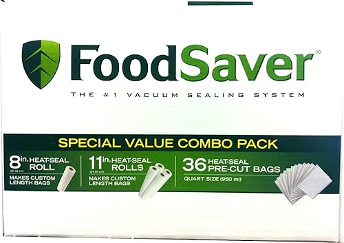 Miniatura 4 de FoodSaver Special Value - bolsas sellables combo rollo de 1-8", 4-11". bolsas pre cortadas