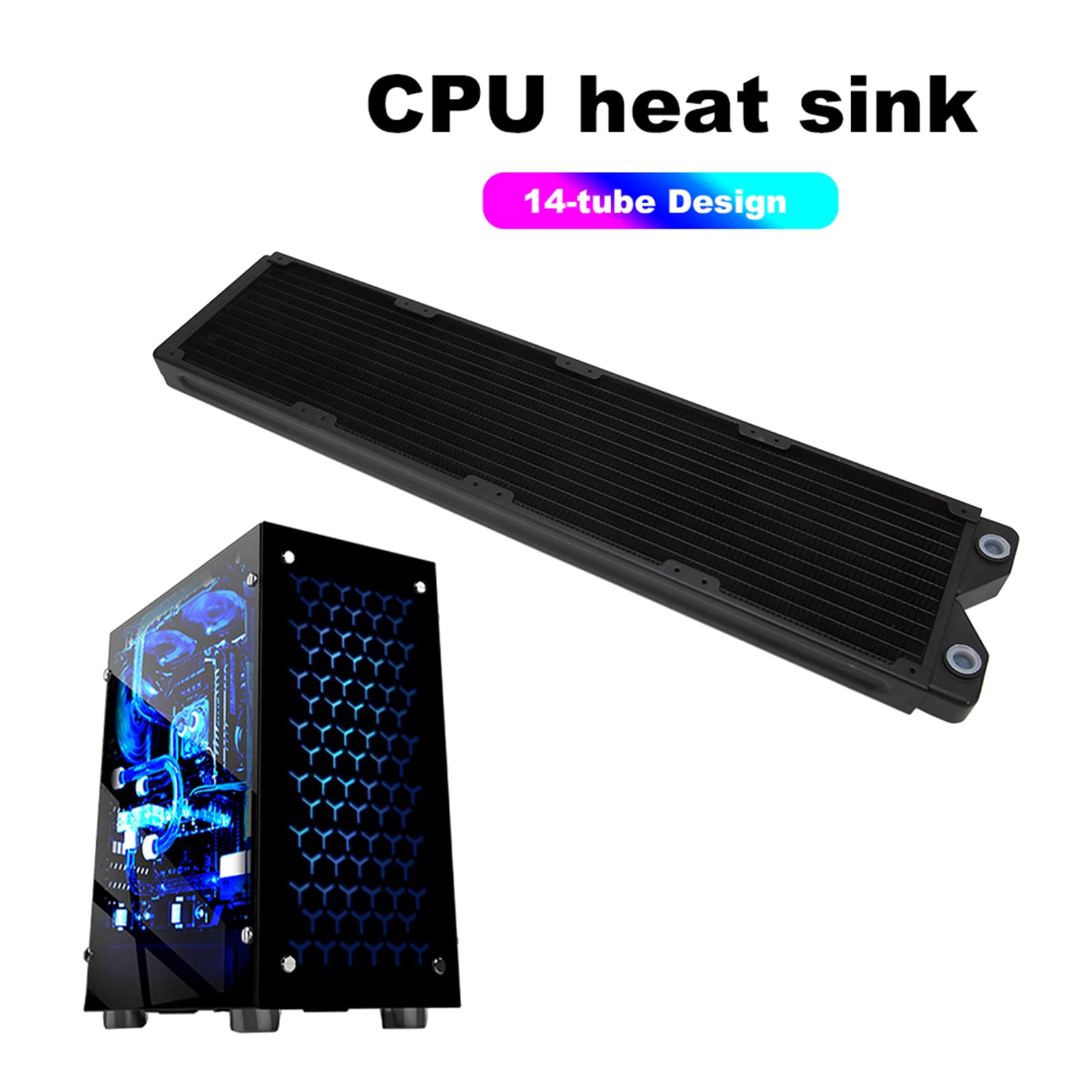 Computer-Wasserkühlungskühler, 13-Röhren-Kupferkühlkörper für CPU-Stabilität