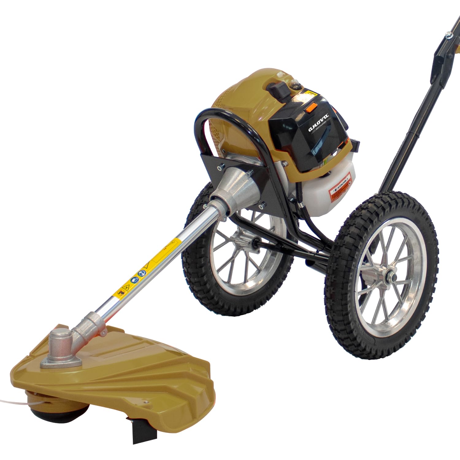 BRICOGARDEN - Desbrozadora con ruedas | 1,9 HP - 1,4 KW | 1,2 L | 51,7 CC | Ø BARRA 26 MM | Nivel Ruido (Lwa) 113 DB | Para Limpieza de Maleza, Hierba Alta y Mantenimiento de Terrenos | Diseño Robusto