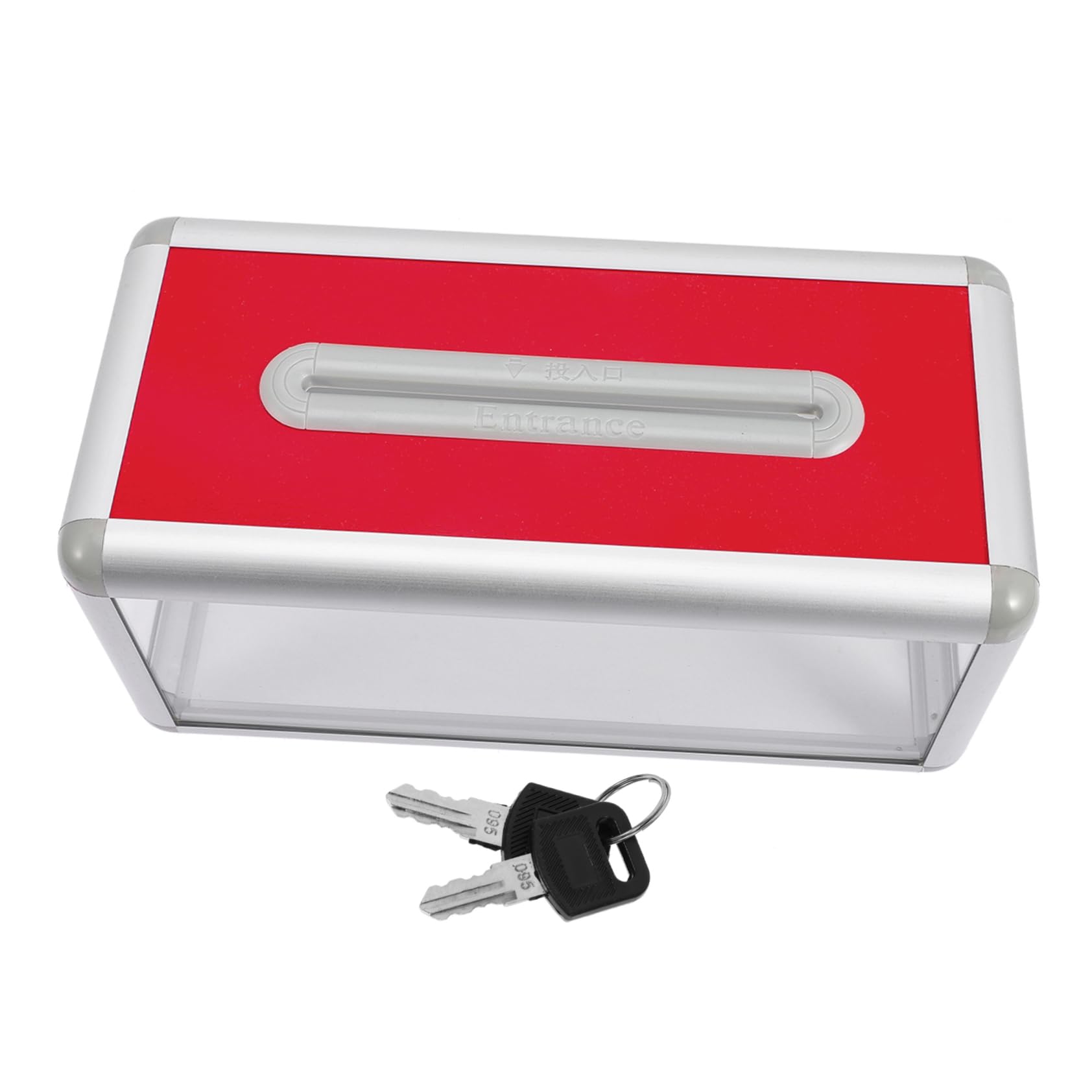 Gadpiparty Porta Biglietti Da Visita Da Tavolo Con Serratura Scatola Porta Carte Multifunzione Per Ufficio e Scuola