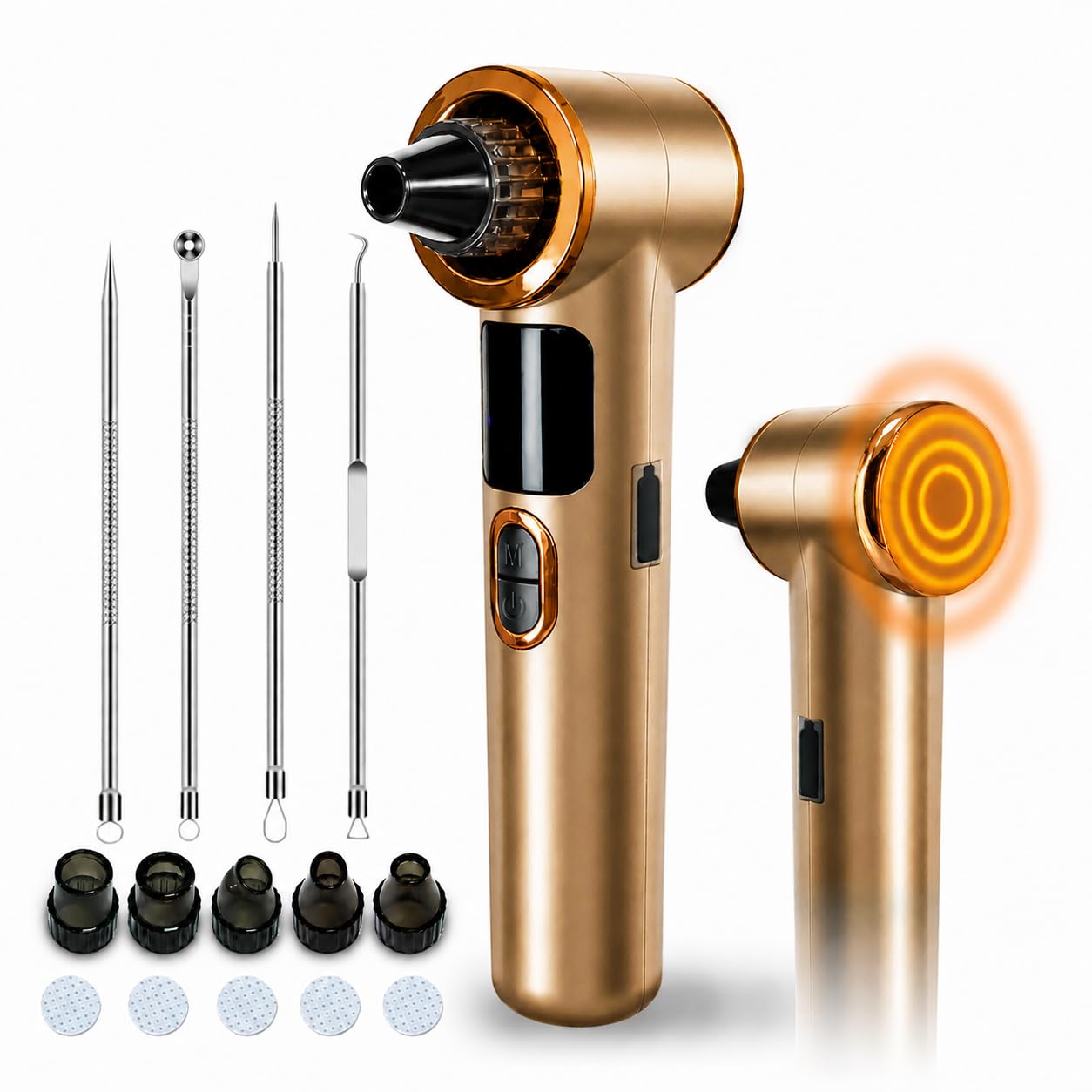 Domelisq Heated Blackhead Remover Vacuum in gold