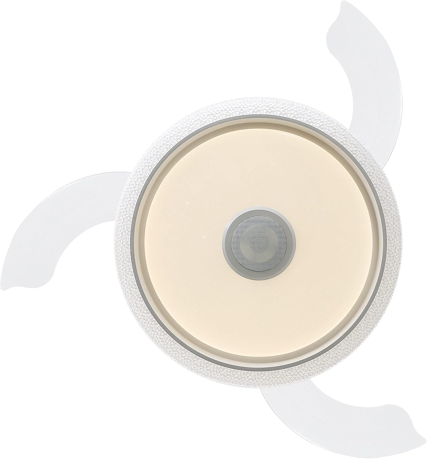 42 Inch Modern Invisible Ceiling Fan, 120V 3 ABS Blades Remote Control Reversible DC Motor with 36W Led Light