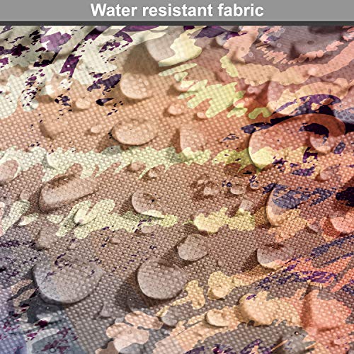 Image of Lunarable Batik Fabric by The Yard, Distressed Grungy Motif with Gradient Vibrant Colors and Modern Round Forms Art, Decorative Fabric for Upholstery and Home Accents, 2 Yards, Coral Purple