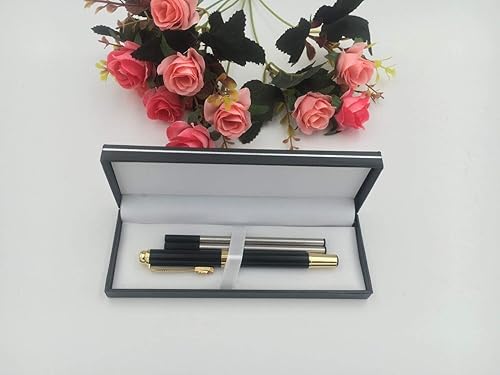 Miniatura 7 de Bolígrafo clásico de metal para negocios, bolígrafo de gel, caja de regalo de alta gama con dos recambios reemplazables para oficina, familia y