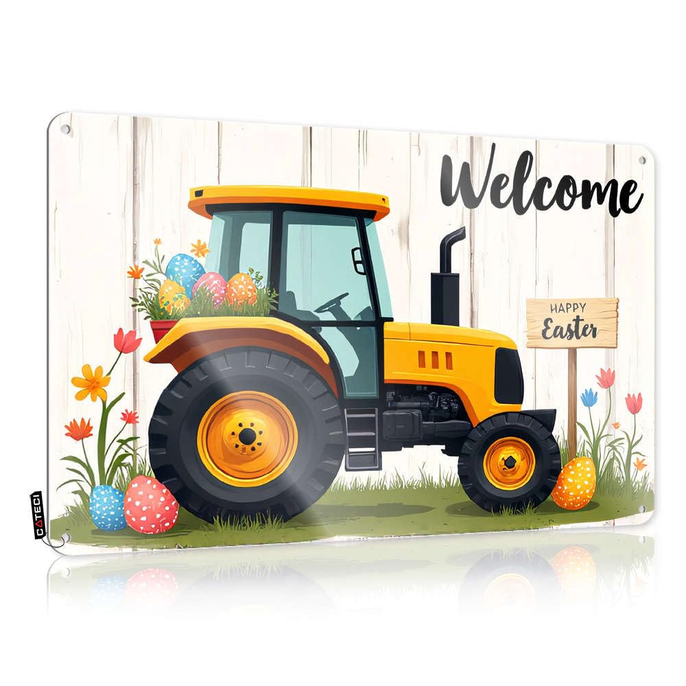 Funny Patio Decor Welcome To Our Easter Celebration! Tin Sign Funnymetal Sign Man Cave Signs And Decor(30X40CM)