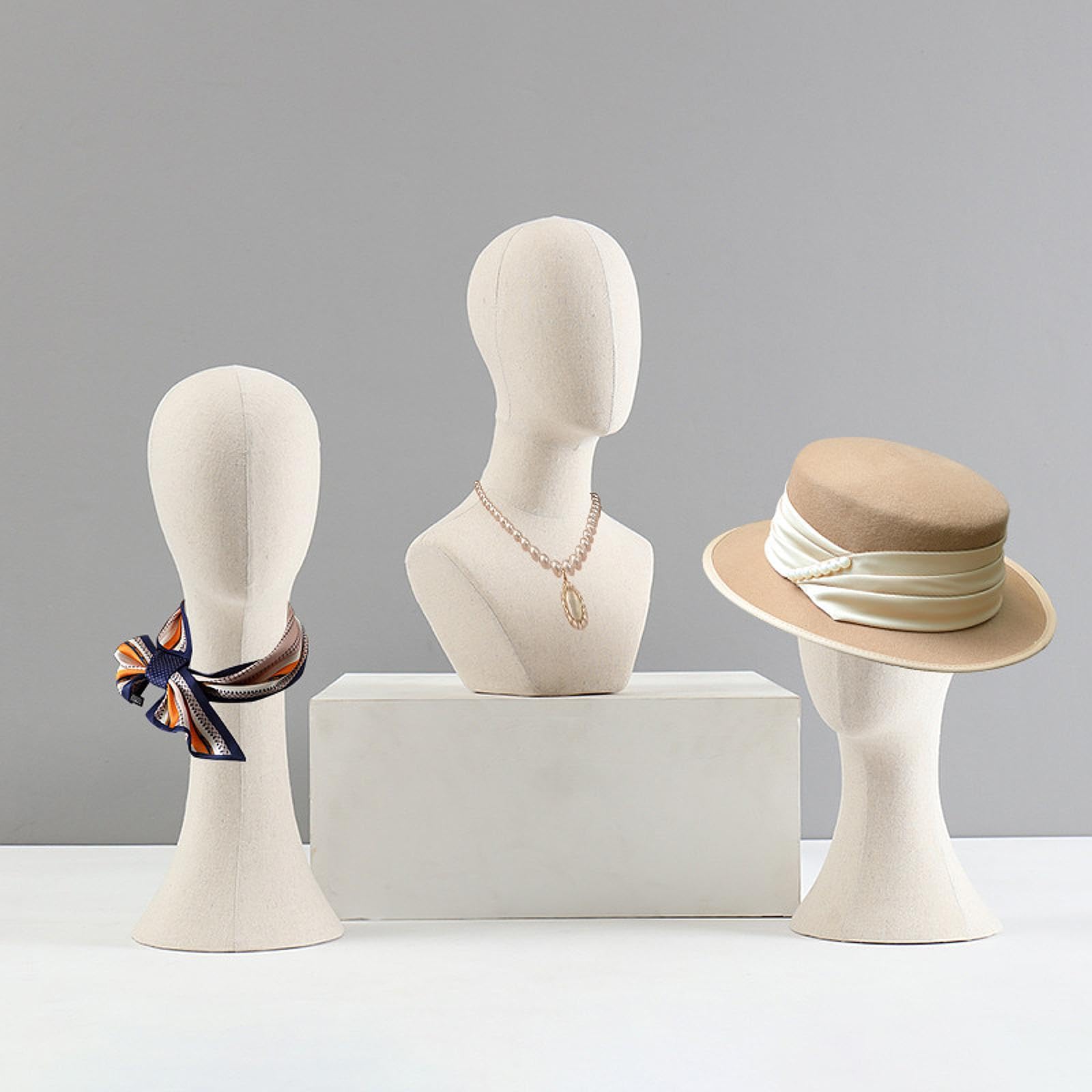 ATORSE™ Hat Wig Display Stand Headphones Rack Manikin Head For Scarves Hat Headphone Long Neck|Health & Beauty | Salon & Spa Equipment | Hair & Makeup Mannequins 2