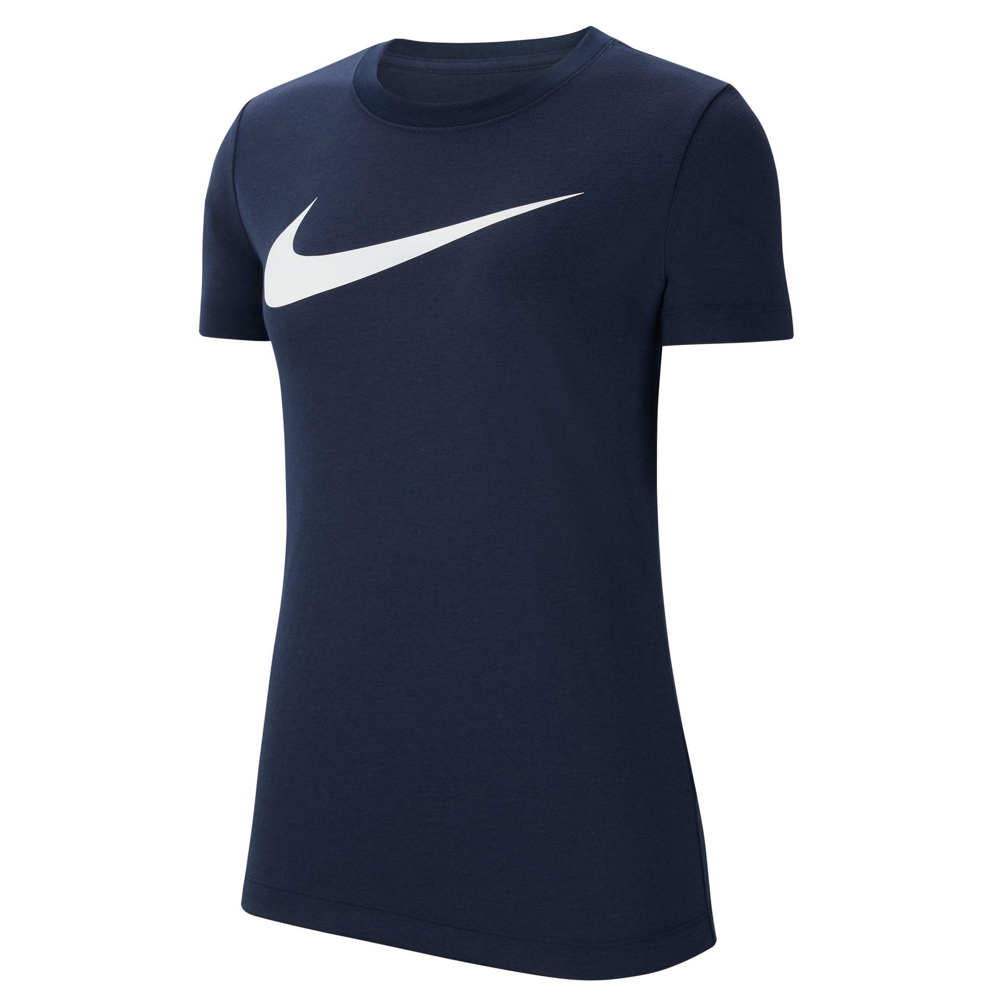 NIKE CW6967-451 W NK DF PARK20 SS TEE HBR T-Shirt Women's Obsidian/White Size XS