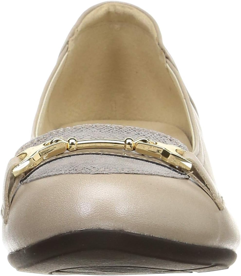 [ペダラ] パンプス アシックスウォーキング 本革 ストラップ 3.5cmウェッジヒール 3E 日本製 レディース