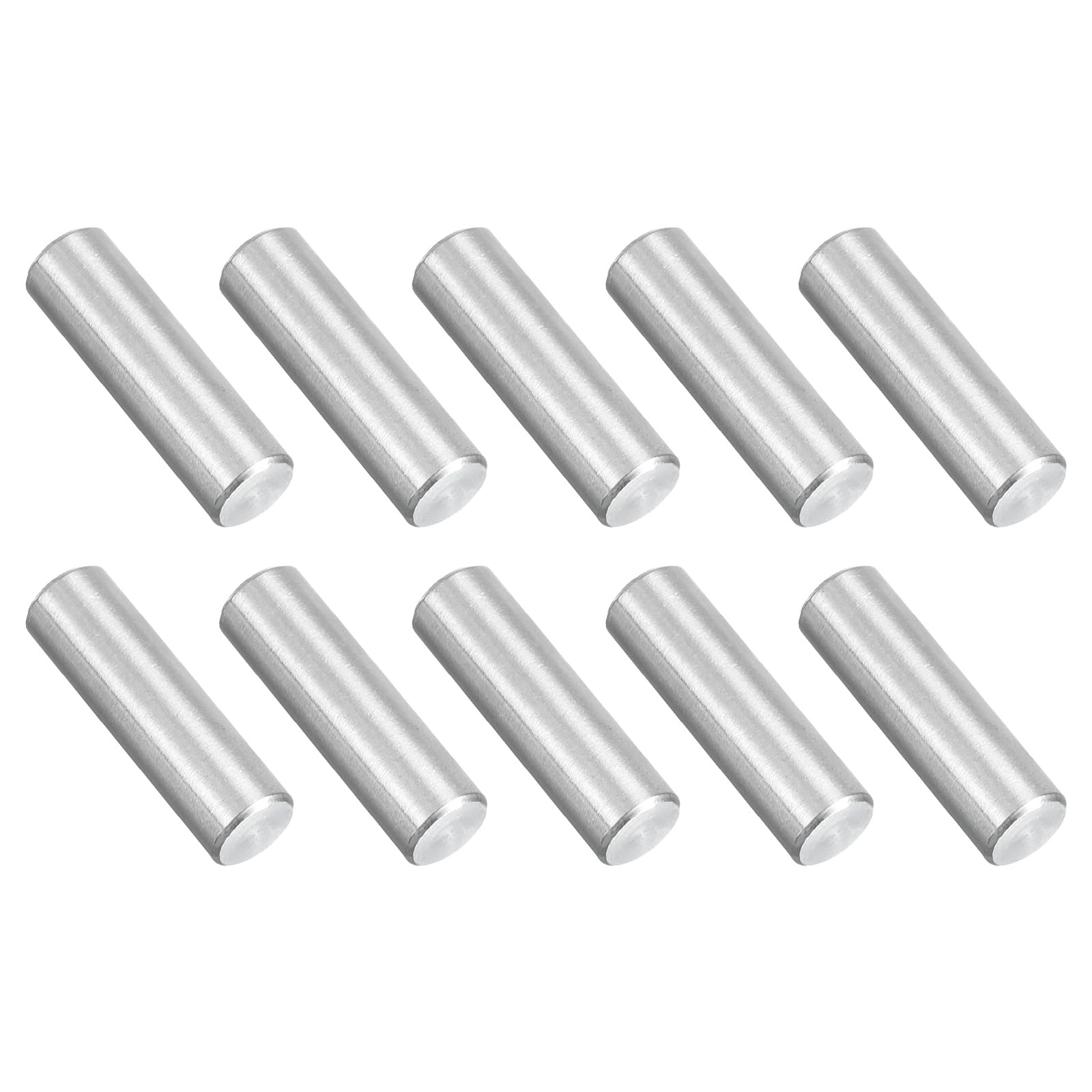 PATIKIL 10 Pcs Marine Grade 316 Stainless Steel Dowel Pins, 8mm x 30mm Round Metal Rods Linear Rail Rod Shaft Solid Bar Stock for Pegs Support Shelves DIY Craft Gear
