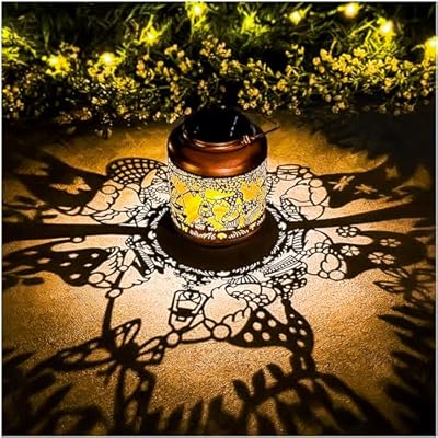 Gnomes Solar Lanterns Outdoor Waterproof,Hanging Solar Lights Gnome Gifts for Women Metal LED Decorative Light for Yard,Patio,Lawn,Tabletop,Pathway,Landscape,Garden Gnomes Decor