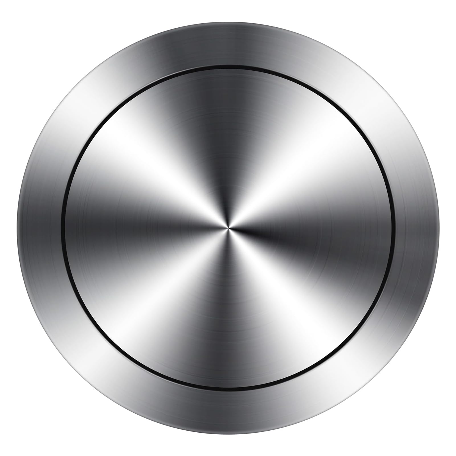 Round Recessed Counter Top Covers, Built in Countertop Kitchen Trash Cans, Stainless Steel(304 M)