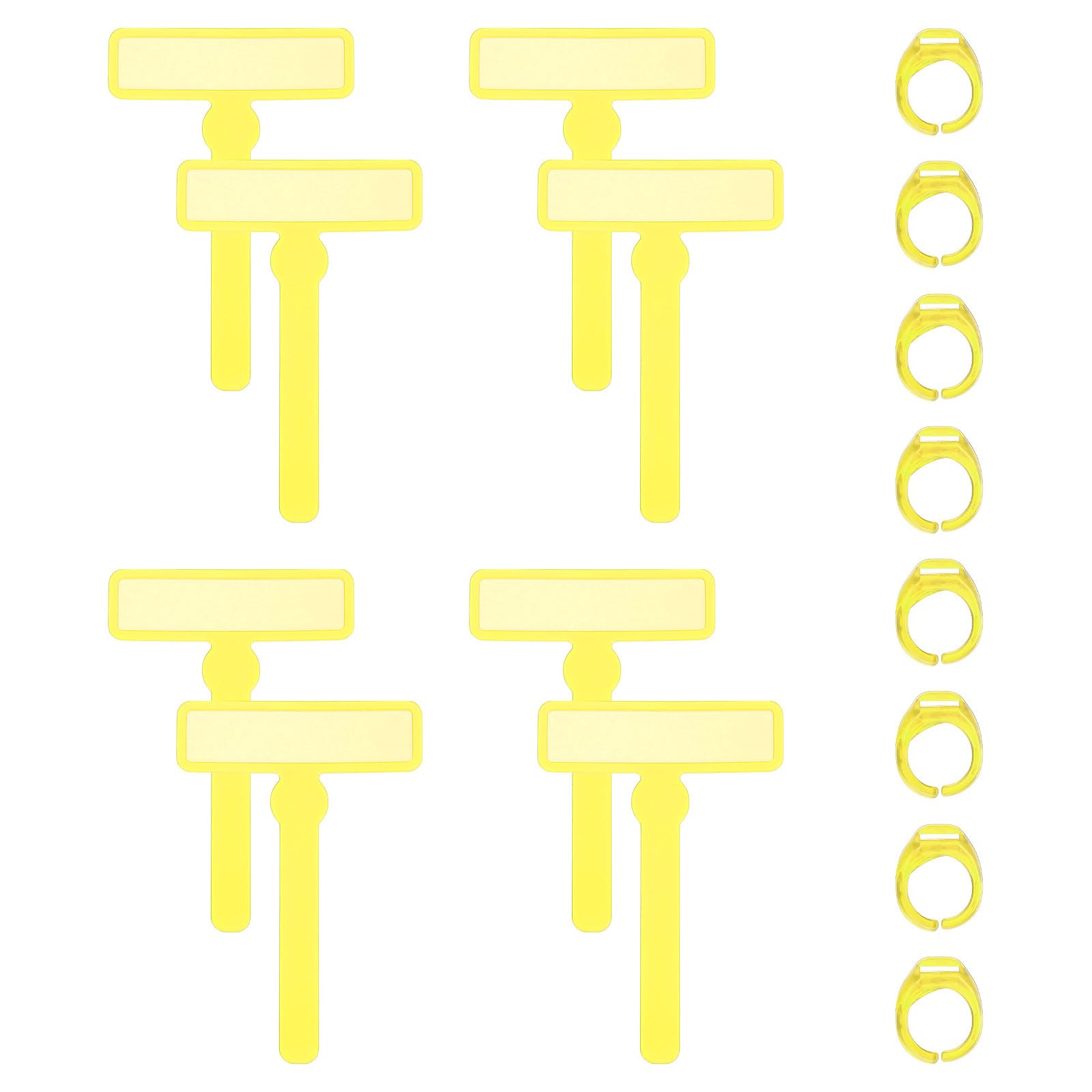 PATIKIL 8Pcs Guided Reading Strips Colorful Text Overlays Reading Bookmark with Finger Rings for Children Classroom Teacher Yellow