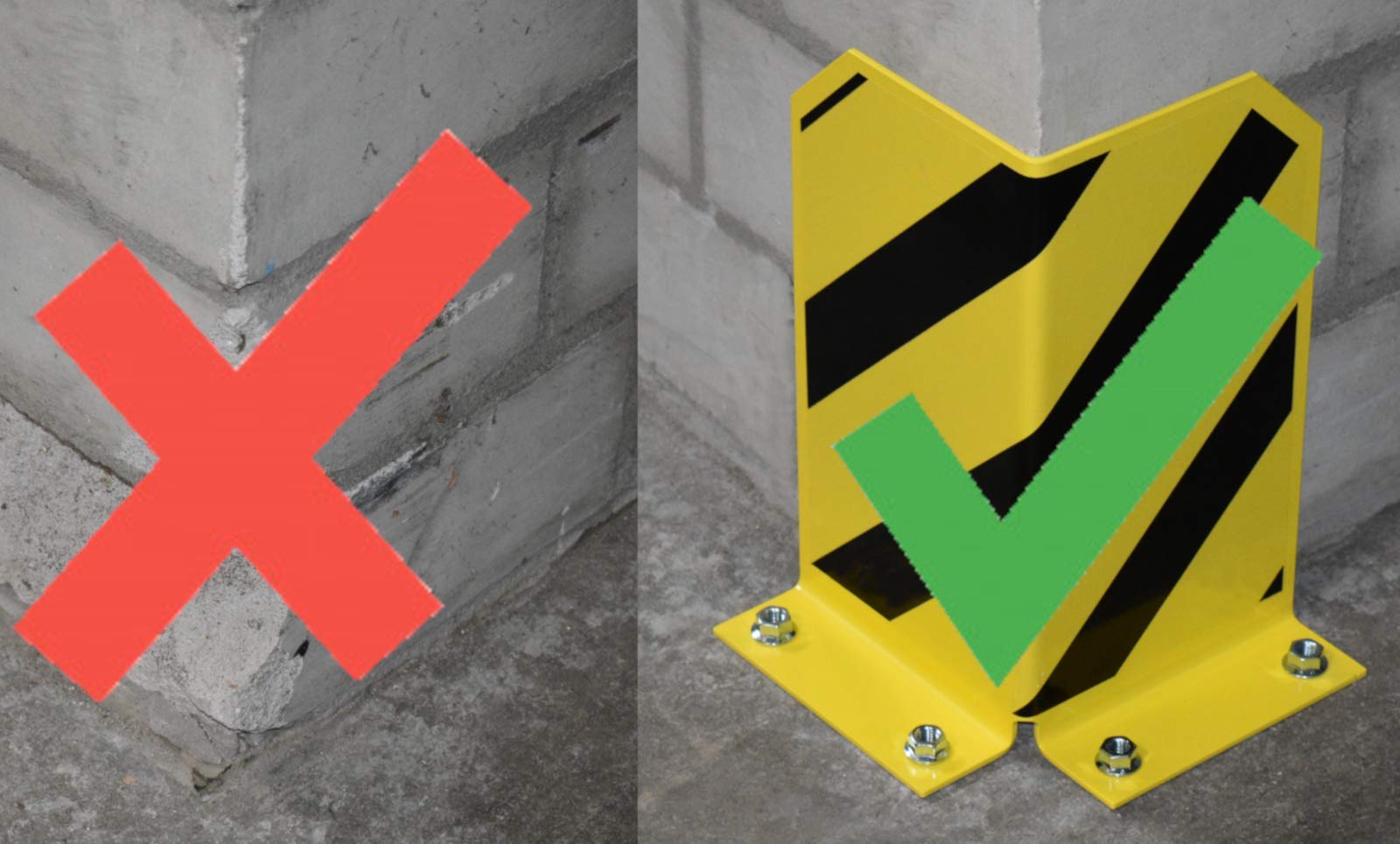 4x Stück Rammschutzecke | Anfahrschutz | H300 mm | Stahl | Eckschutz | L-Form | Wandschutz | 3 mm Materialstärke | höchste Sicherheit und Langlebigkeit | Schutz für Ihre wertvollen Einrichtungen