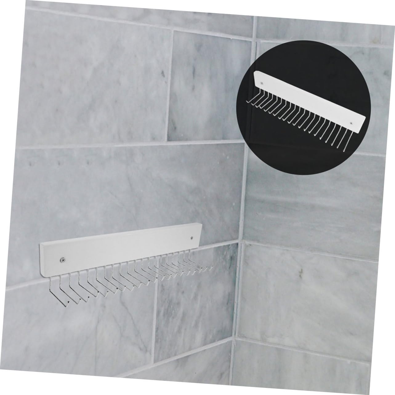 Perchero de Pared para Corbatas 2 Piezas, Madera y Hierro