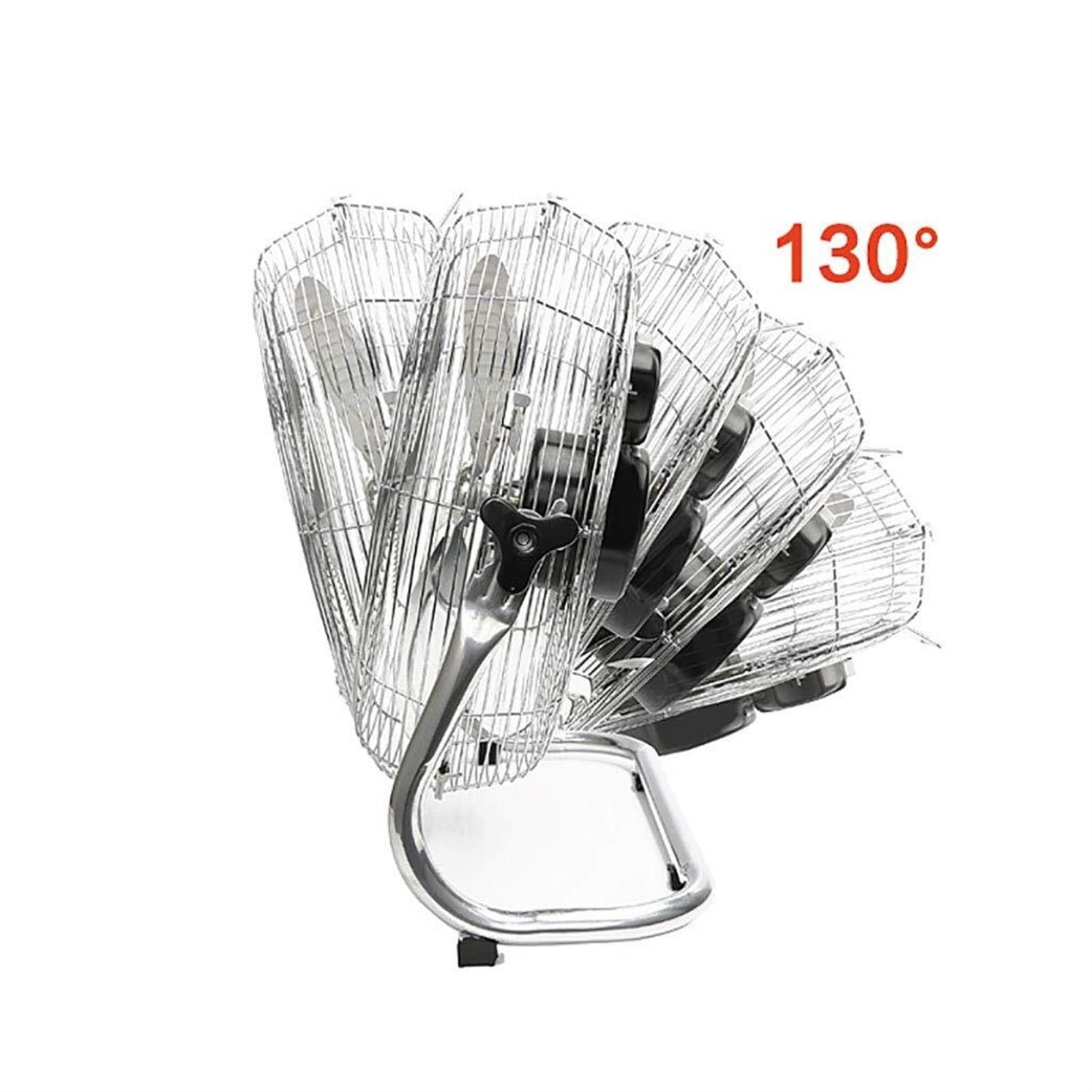Ventilatore da pavimento industriale a 4 velocità, ad alta velocità, 3 pale, per palestra, garage, officina