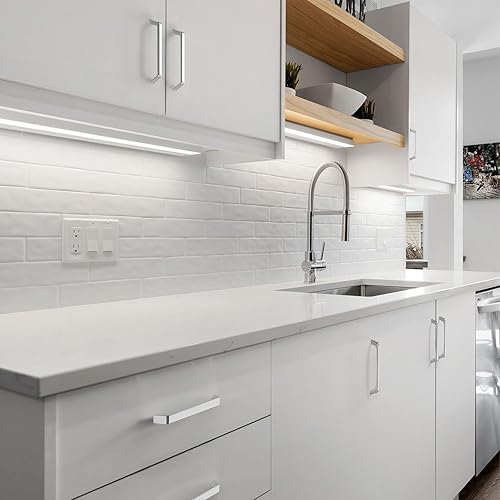 Miniatura 10 de ZP2210 - Tirador de armario de cocina con arco dorado cepillado de 5 pulgadas, paquete de 10 unidades, herrajes sólidos para cajón, aparador, baño,