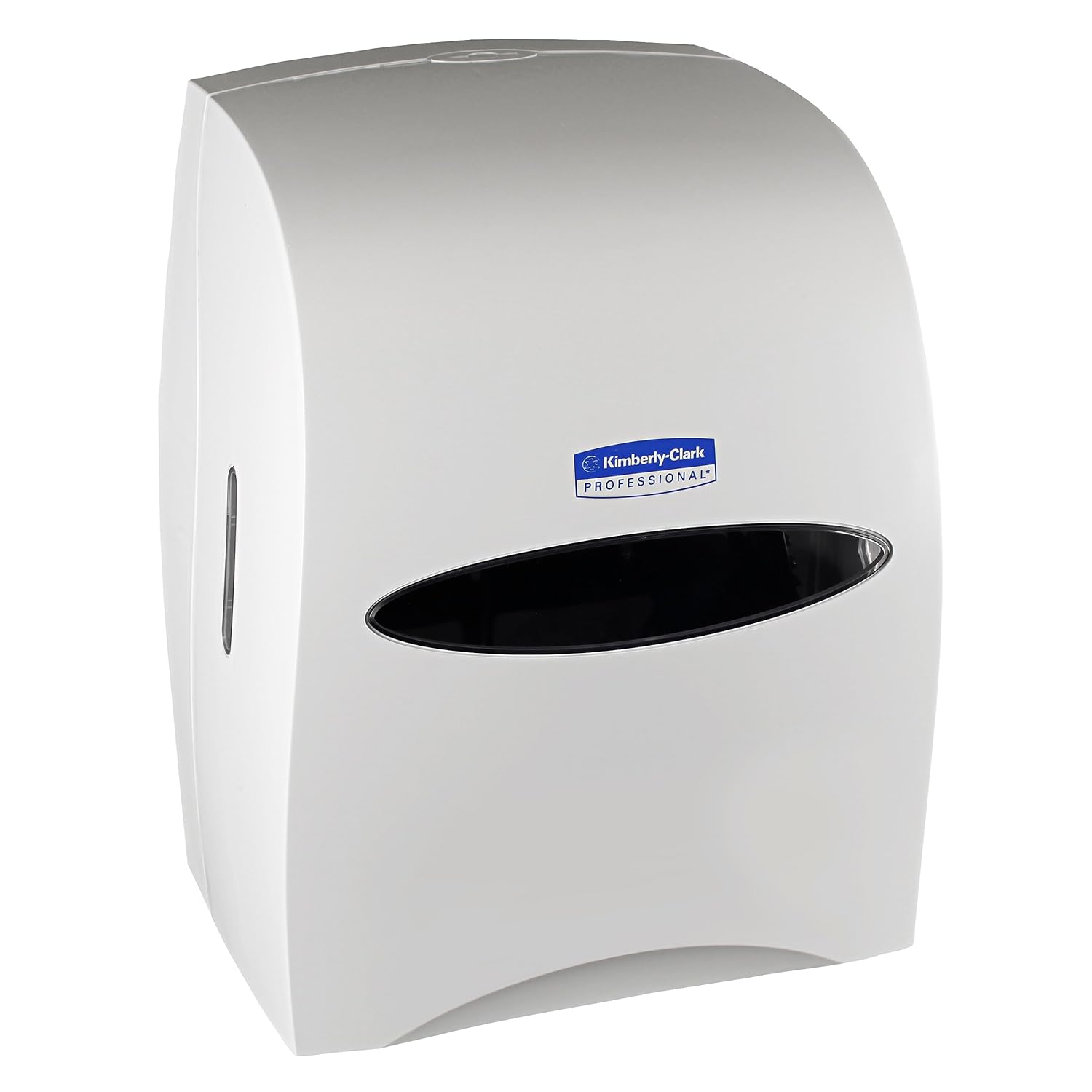 Kimberly-Clark Sanitouch Hard Roll Paper Towel Dispenser (09991), Hands-Free Pull Dispensing, White 12.63" x 16.13" x 10.2" Manual - Pull