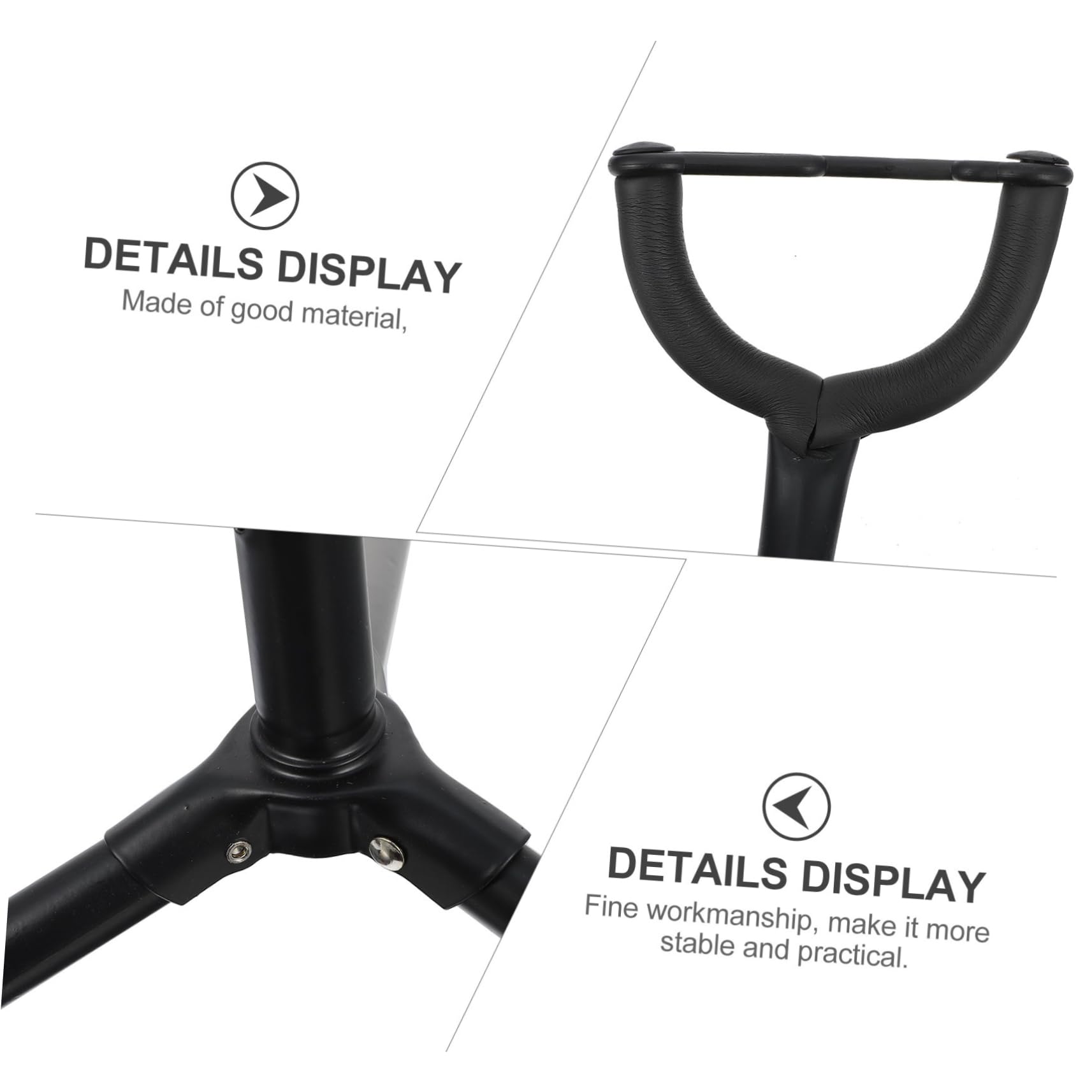 BESTonZON Supporto Pieghevole per Chitarra in Ferro, Nero, Verticale e Leggero, per Esposizione in Negozio di Chitarre, Stabile e Portatile