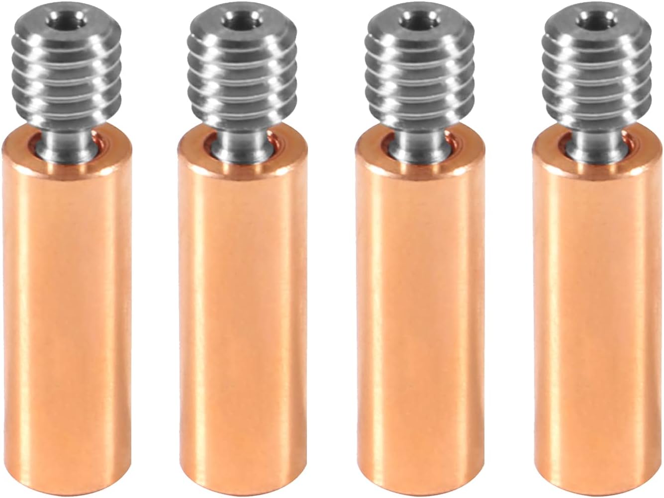 DIANN 4pcs All Metal Bimetal Heatbreak Copper Titanium TC4 Throat High Temperature for Creality 3D Printer CR10 Hotend