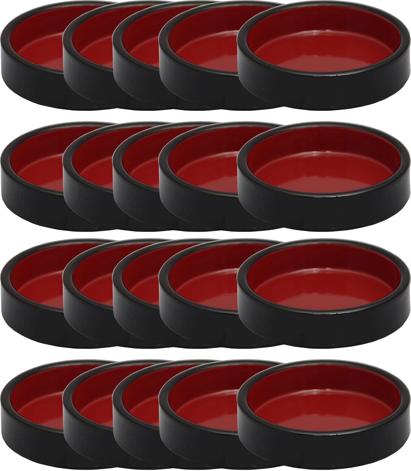 Ohitsu Musashino Rice Set, Commercial Use, Made in Japan, Black Brush Inner Vermilion Coating (Inner Core) (20 Guests)