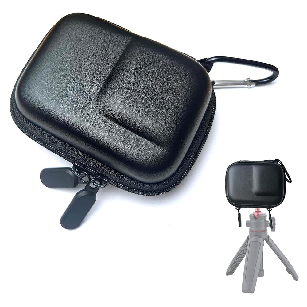 Action Camera Case Compatible with DJI OSMO Action 3/4/5 Pro/6 | Waterproof PU Portable Carrying Case with Carabiner, Hard Shell Shockproof Protective Storage Bag for Action Camera-picture-25