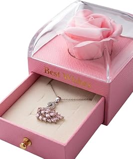 çekmeceli pembe sonsuz güllü kutuda 925 gümüş kapl