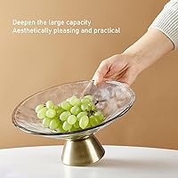 Vista 3 de Fruit Bowls,Serving Trays For Party,Fruit Holder,Fruit Bowl For Kitchen Counter,Dessert Tray,Glass Fruit Bowl For Counter, Decorative Pedestal Bowl