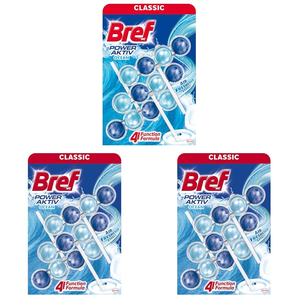 Bref Power Active Okyanus Kokulu 3'lü Klozet Bloğu 3 x 50 g (3 paketi)