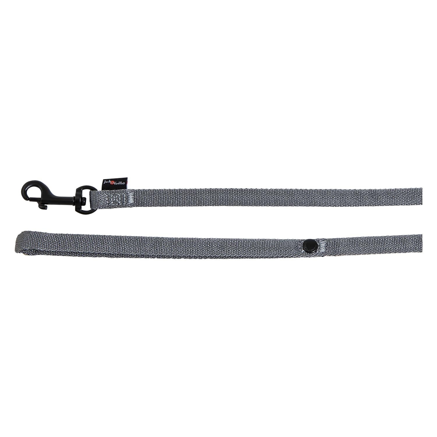 JACK AND VANILLA, Comfort Tube Nylon Dog Lead, Grey, Size 25 mm x 122 cm