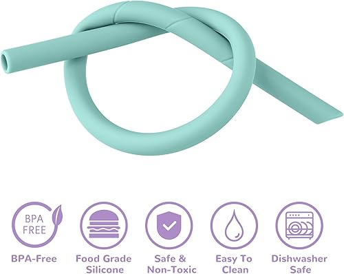 Miniatura 5 de NiHome Paquete de 16 popotes metálicos de acero inoxidable perlado reutilizables con 2 cepillos de 8.5 pulgadas de longitud, diseño cuadrado